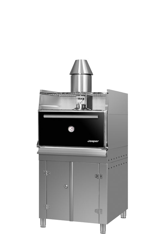Charcoal Broiler Oven, 2×GN 1/1, 250–350°C, Cabinet Base