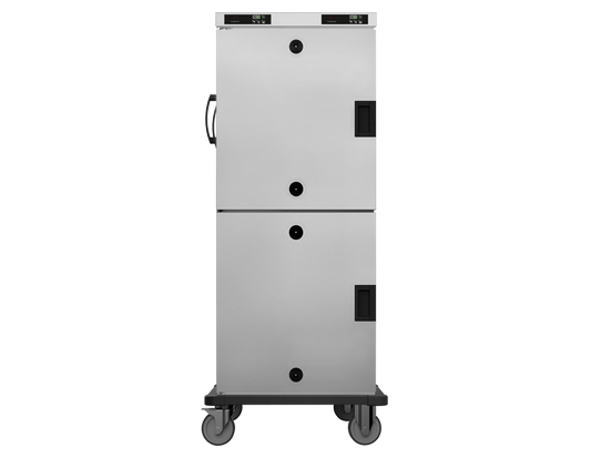Mobile Heated Cabinet, Dual Chamber, 16+16 GN 1/1