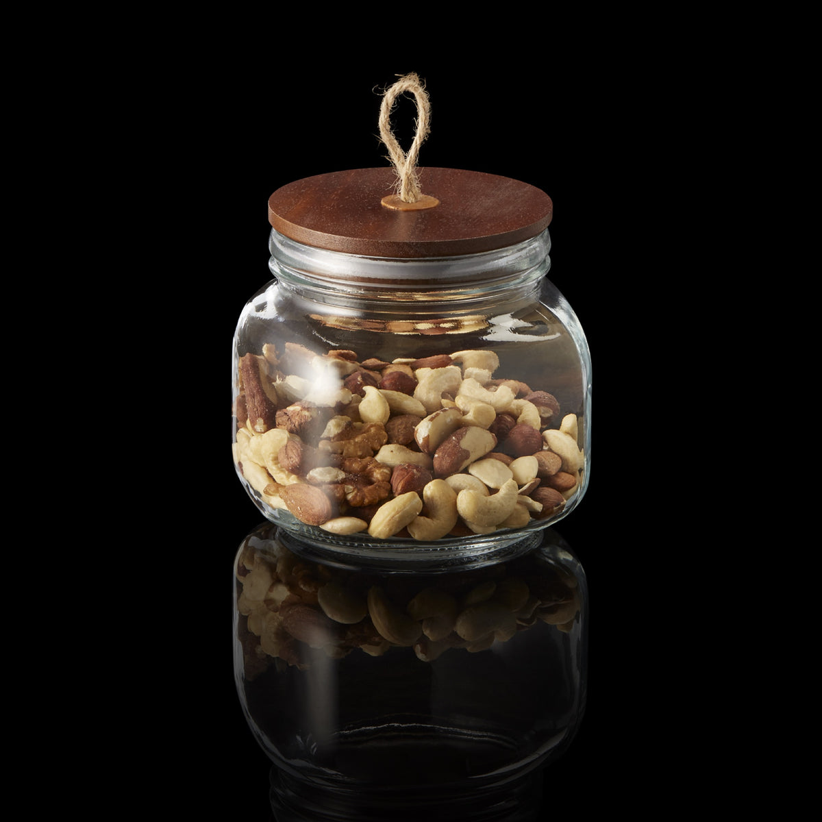 Was Storage Jar with Acacia Lid, 0.65 L