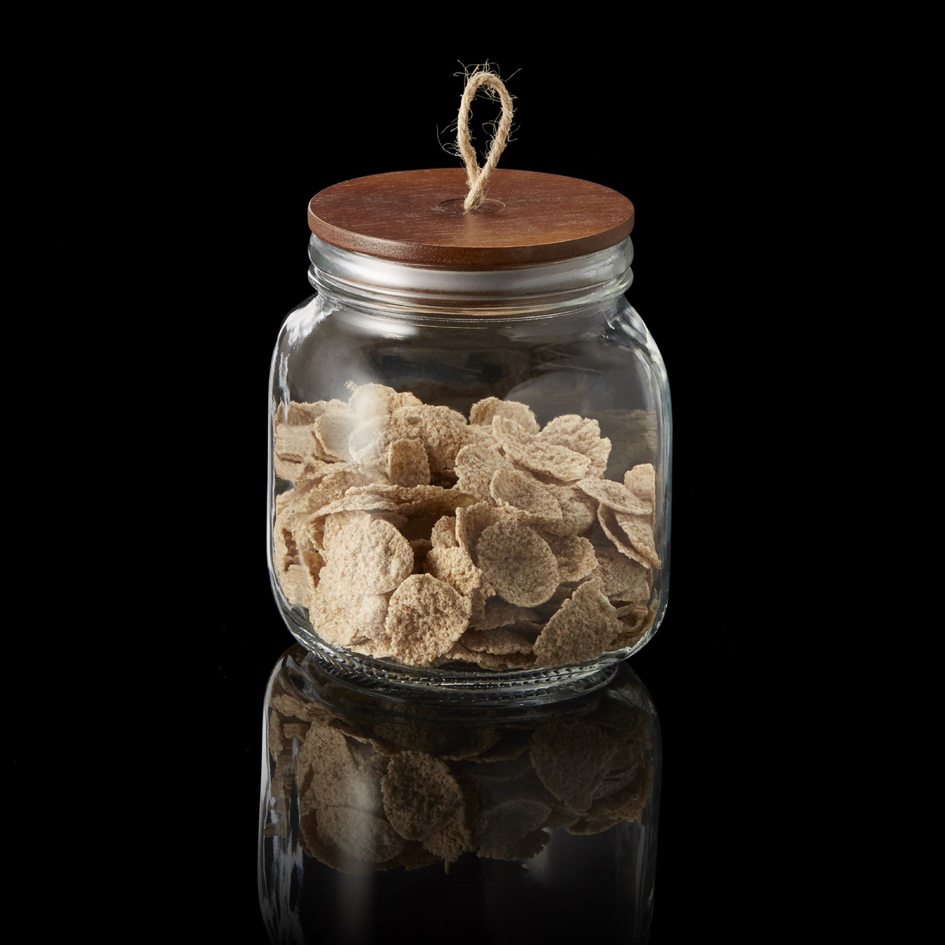 Was Storage Jar with Acacia Lid, 1 L