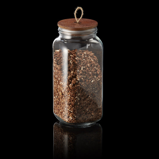 Was Storage Jar with Acacia Lid, 2 L