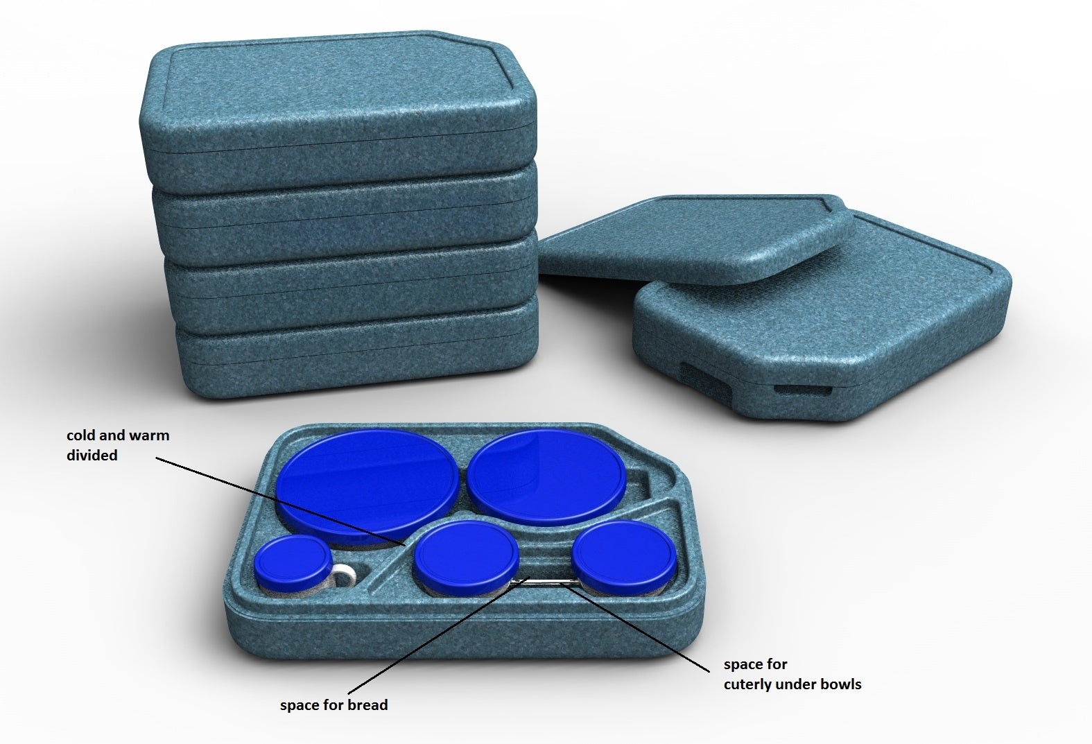 Thermo tray components, according to individual requirements