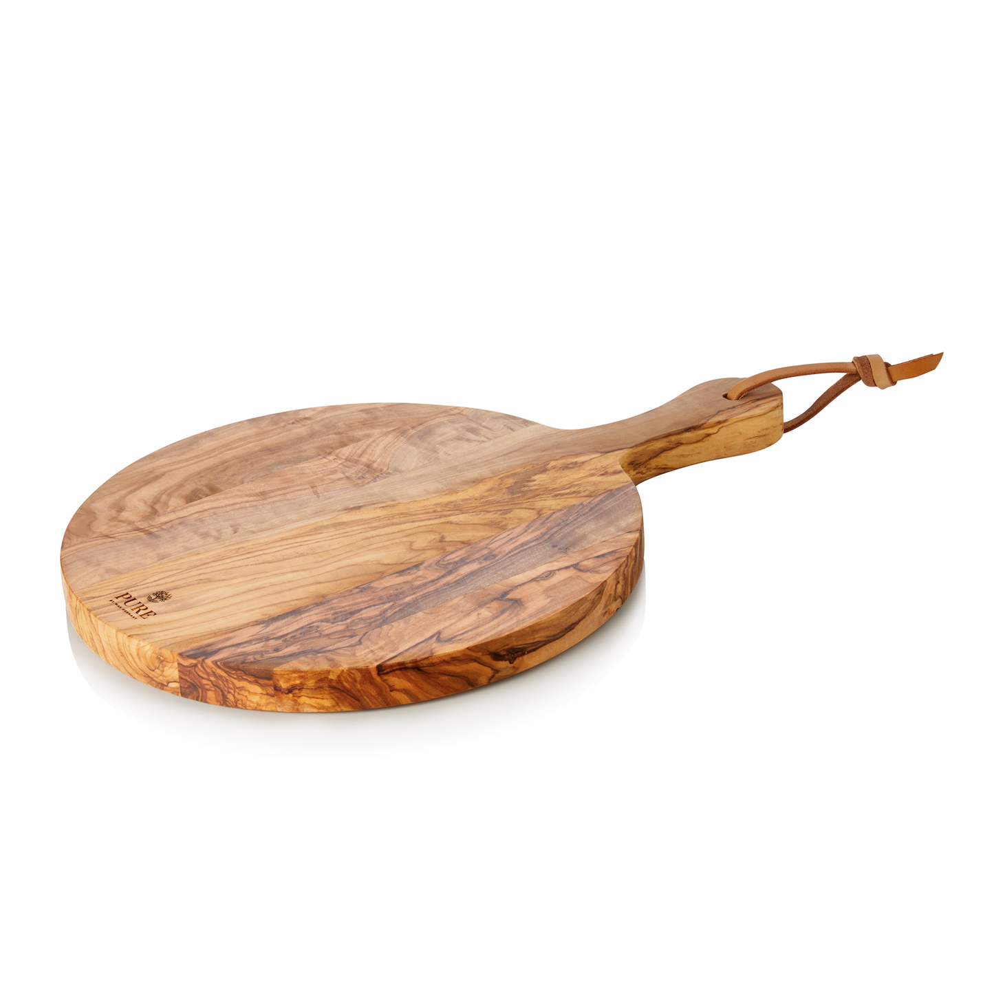 Was Serving Board with Handle Olive, Ø250 mm
