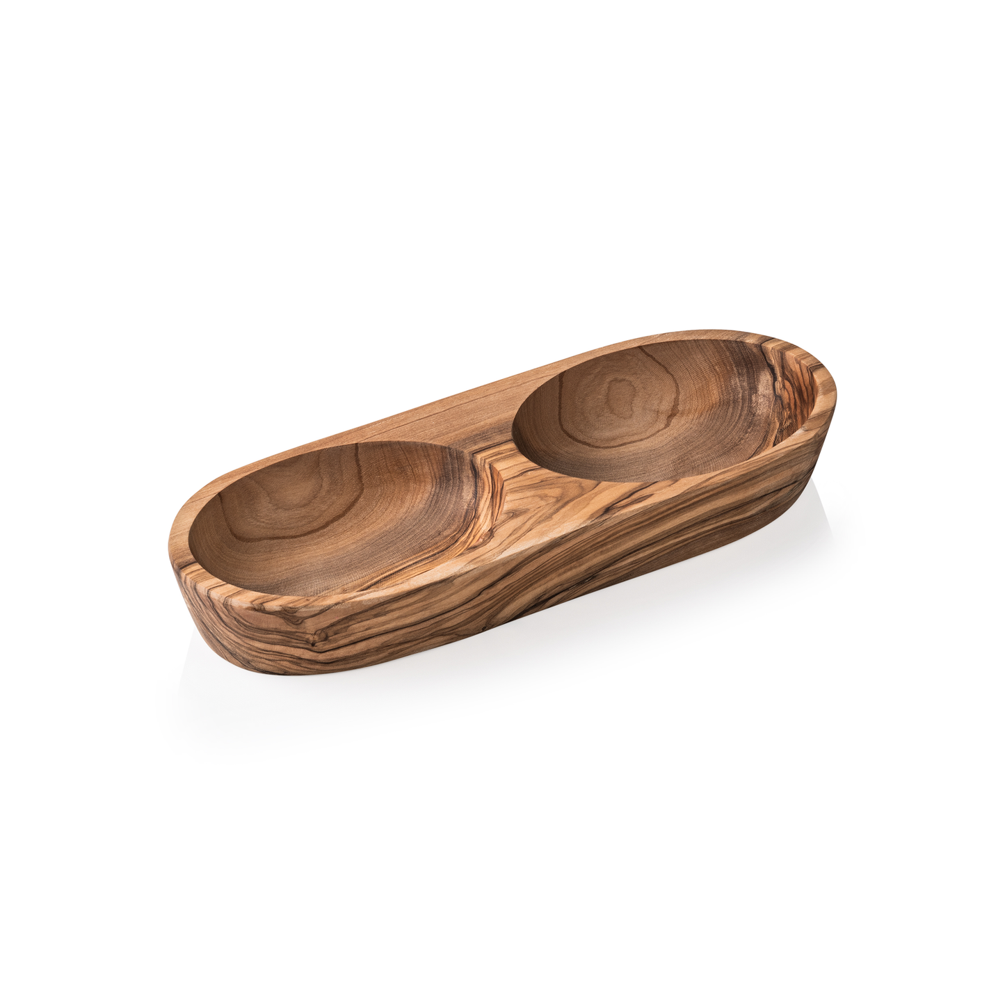 Was Double Bowl Olive, 253 x 97 x 31 mm