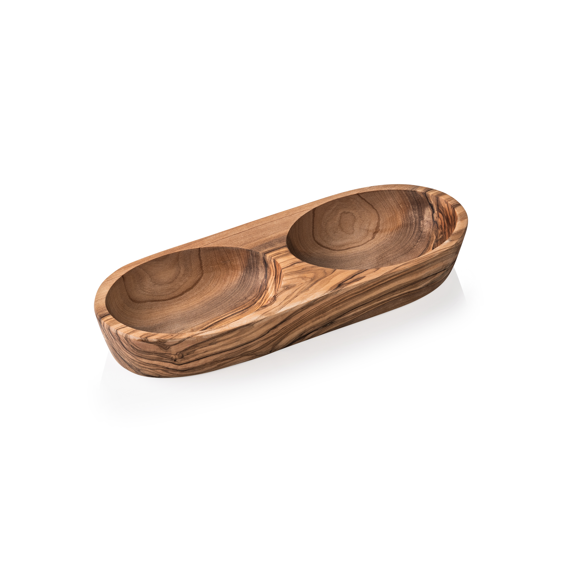 Was Double Bowl Olive, 253 x 97 x 31 mm