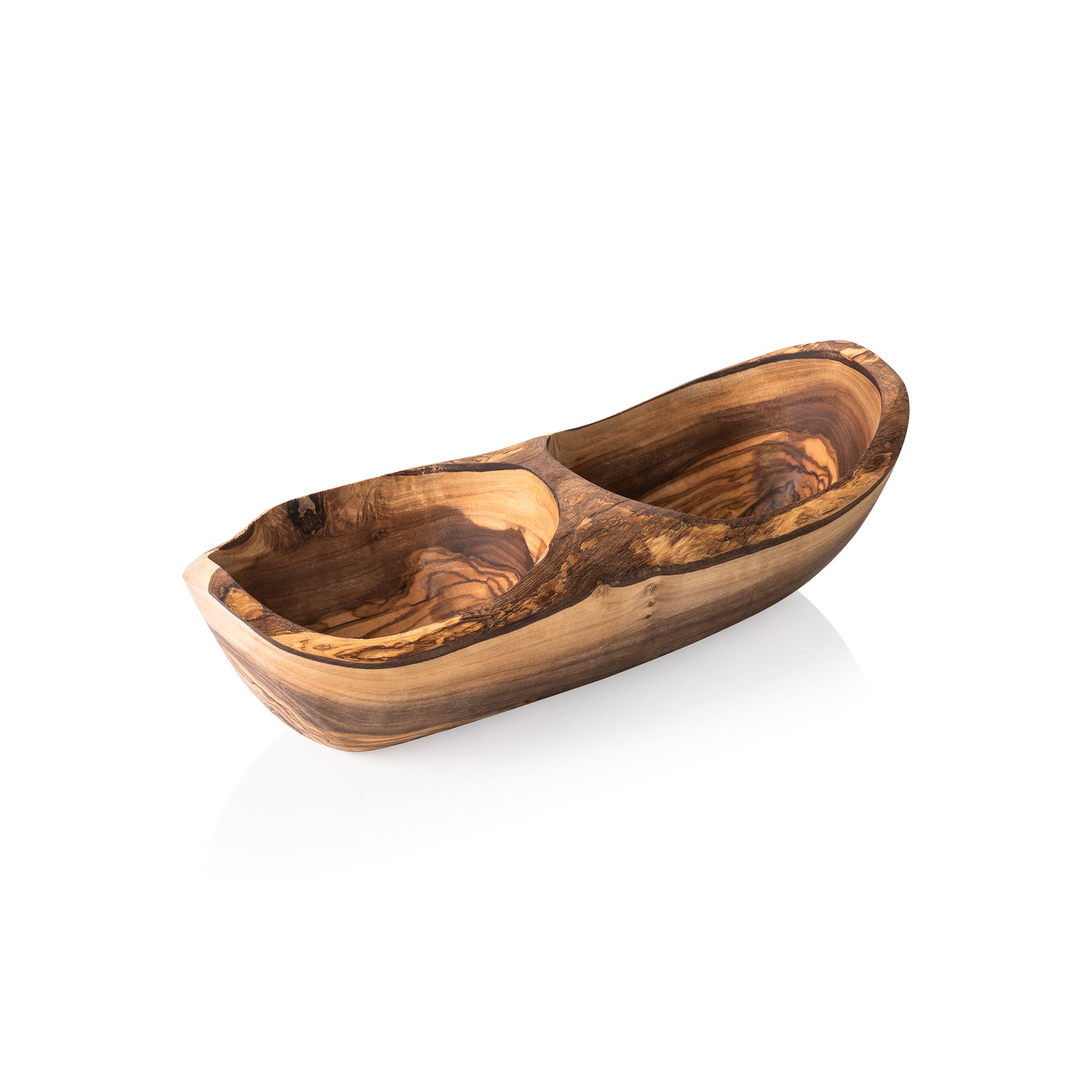 Was Double Bowl Olive, 250 x 110 x 35 mm