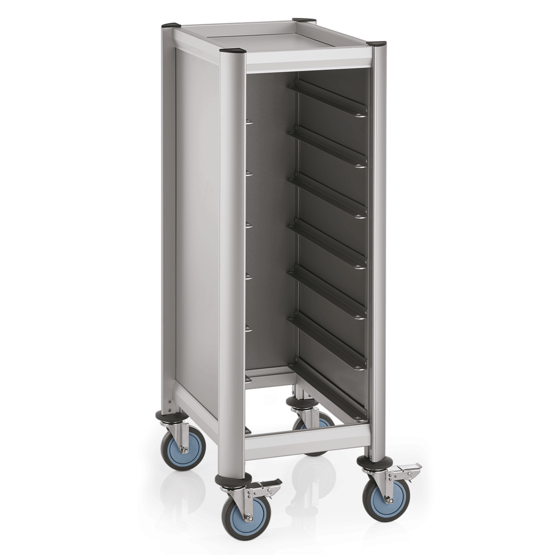 Was Tray Trolley Single Mensa, GN 1/1, Silver, 7 Trays