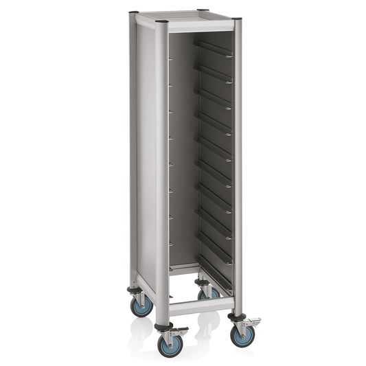 Was Tray Trolley Single Mensa, GN 1/1, Silver, 10 Trays