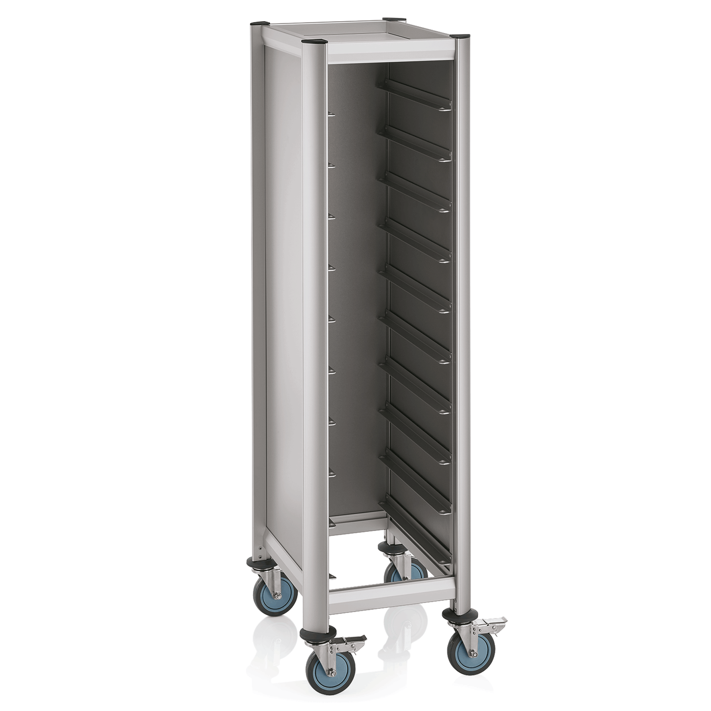 Was EN Shelf Trolley Single Mensa, Silver, 10 Trays