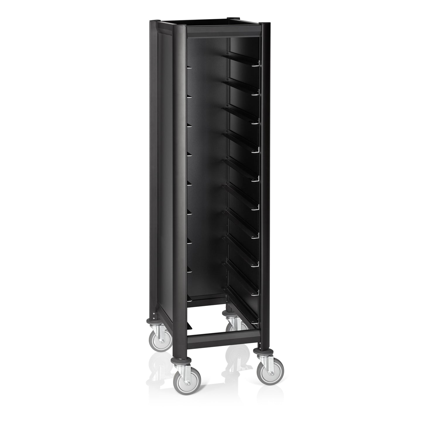 Was Tray Trolley Single Mensa Black, GN 1/1, Black, 10 Trays