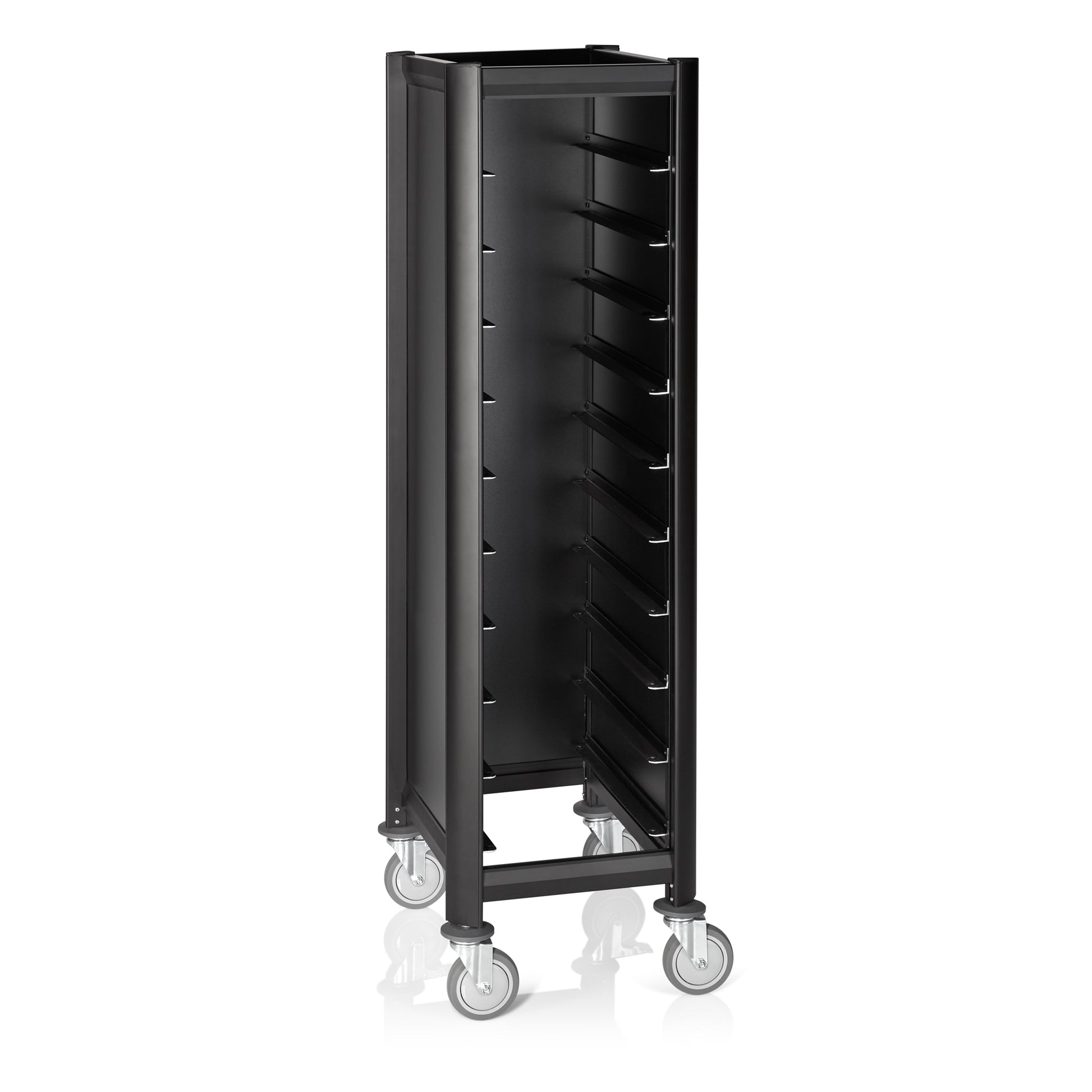 Was Tray Trolley Single Mensa Black, GN 1/1, Black, 10 Trays