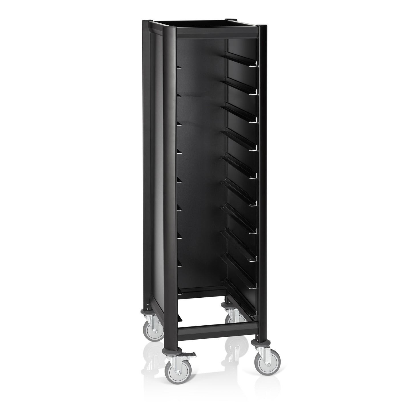 Was EN Shelf Trolley Single Mensa, Black, 10 Trays