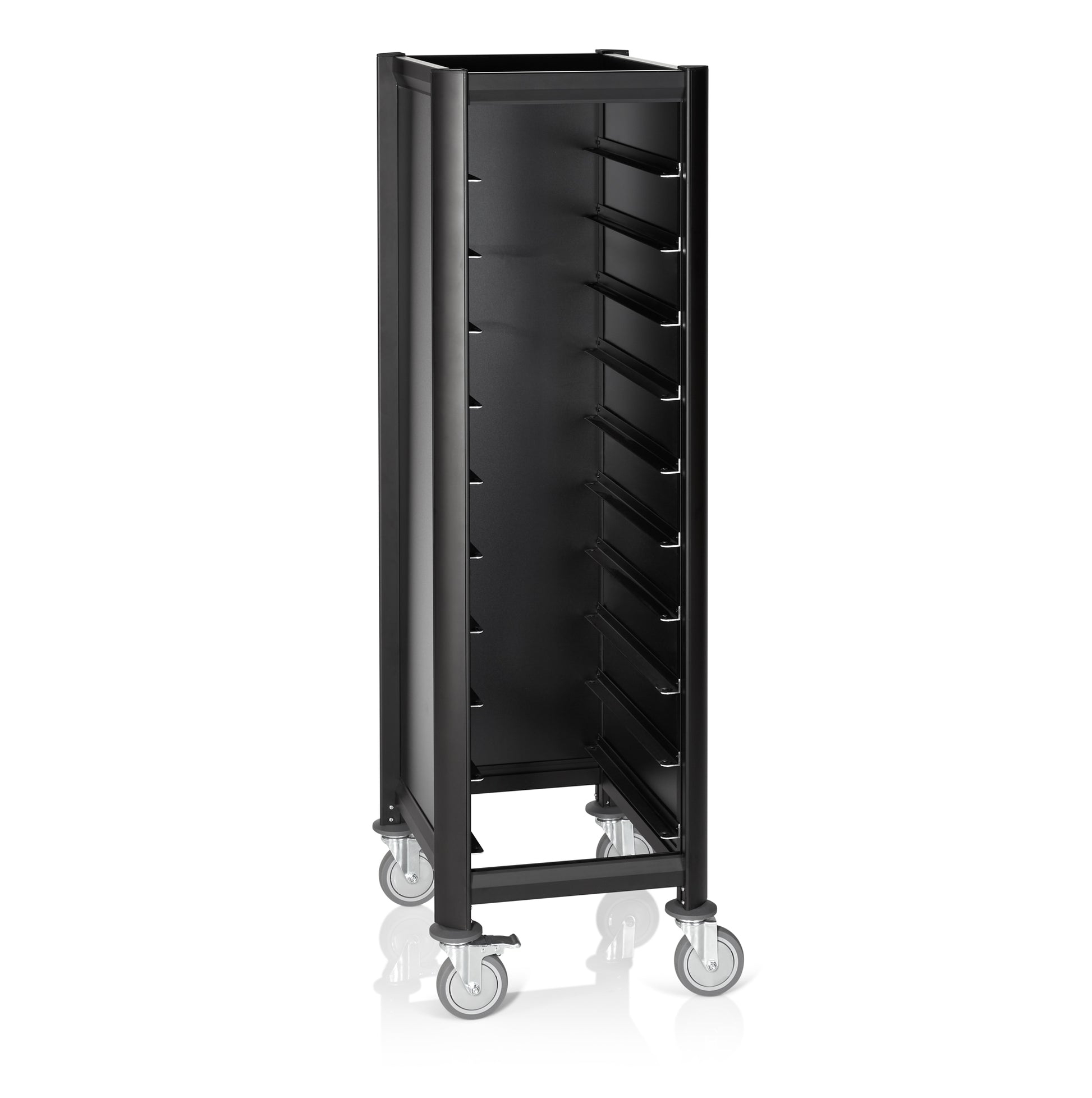 Was EN Shelf Trolley Single Mensa, Black, 10 Trays