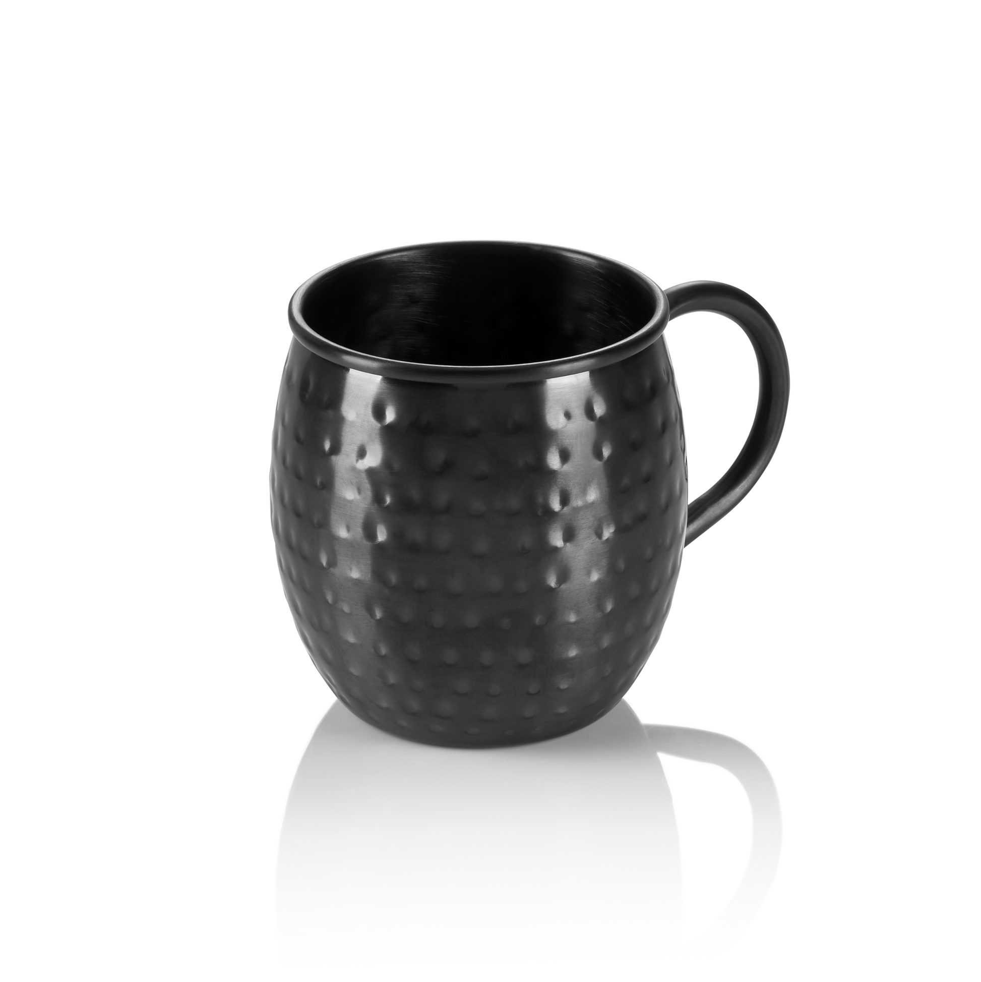 Was Moscow Mule Set, Hammered, Black, Ø85 mm, Set of 2