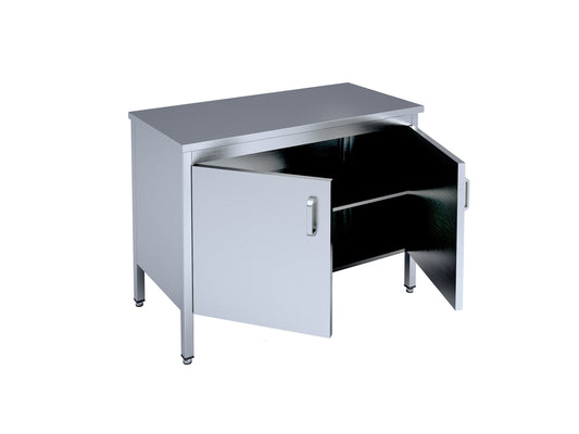 Table with hinged doors