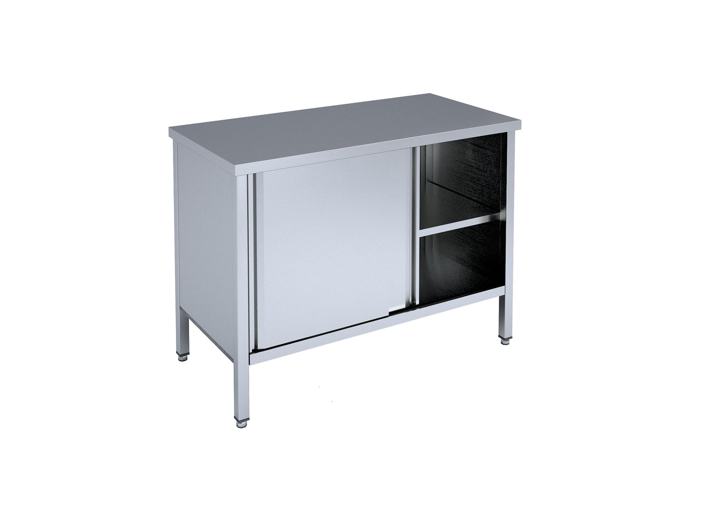 Table with sliding doors