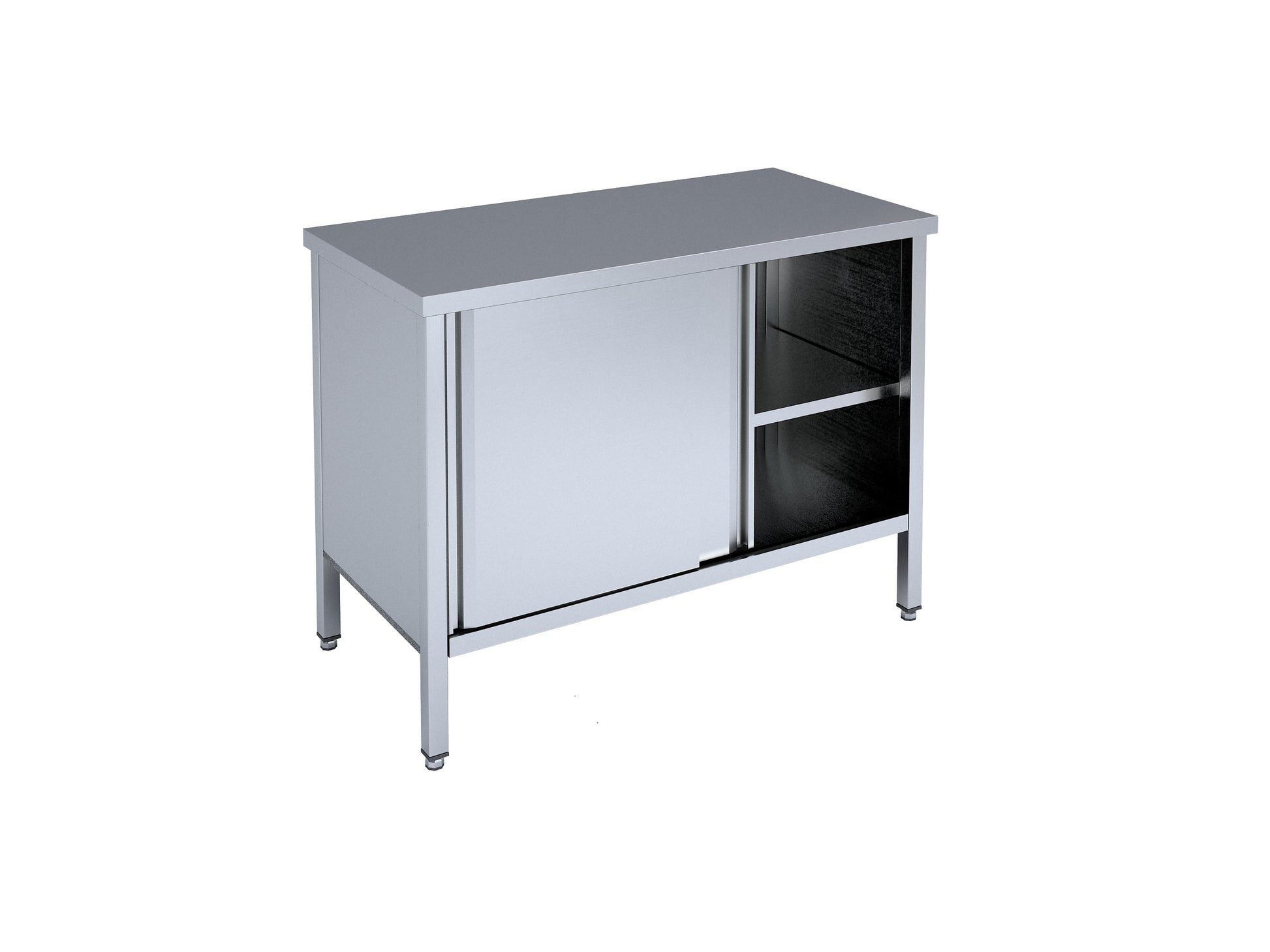 Table with sliding doors
