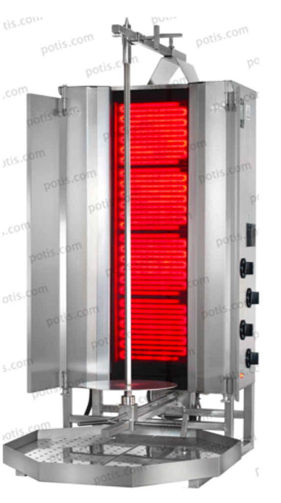 Electric Doner Kebab Grill, 4-Element Ceran, 70 kg