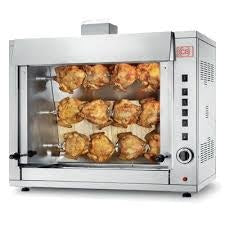 Gas Chicken Rotisserie, 12 Birds, 3 Spits, 9 kW