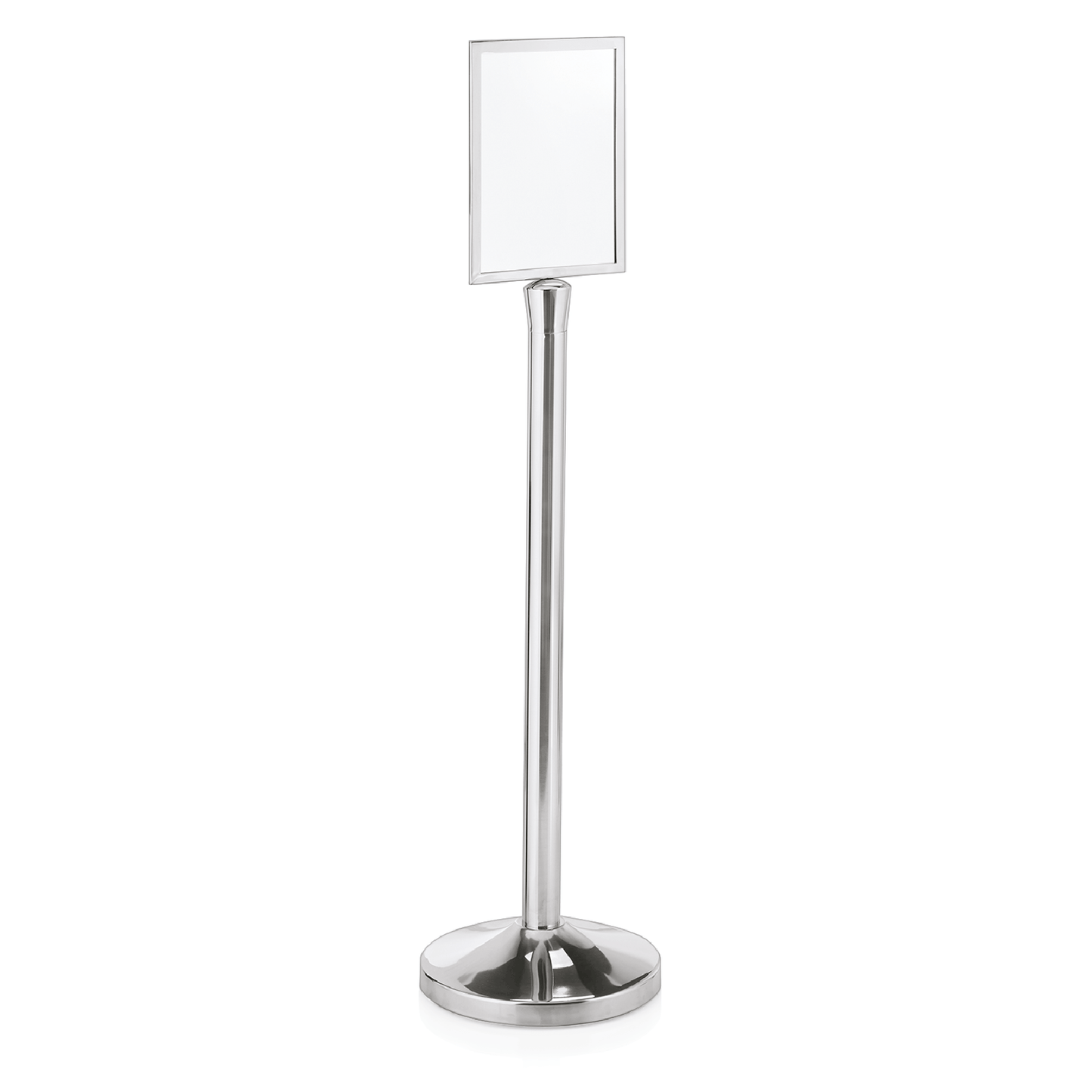 Was Sign Holder Classic A4 for Cylinder Post, Polished Steel