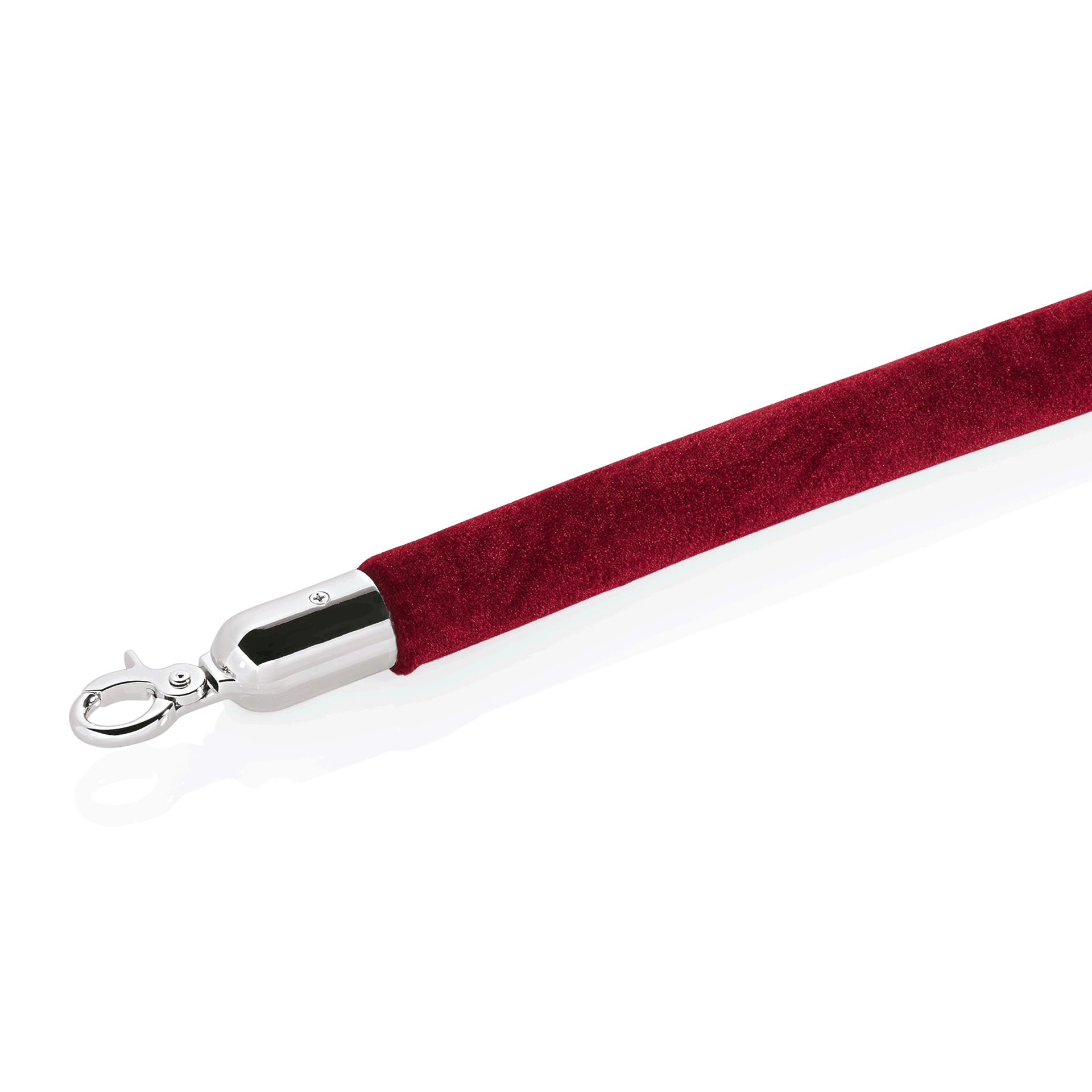 Was Barrier Rope Classic, Burgundy Red Velvet, Polished Chrome