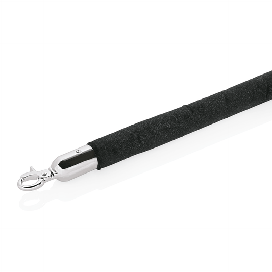 Was Barrier Rope Classic, Black Velvet, Polished Chrome