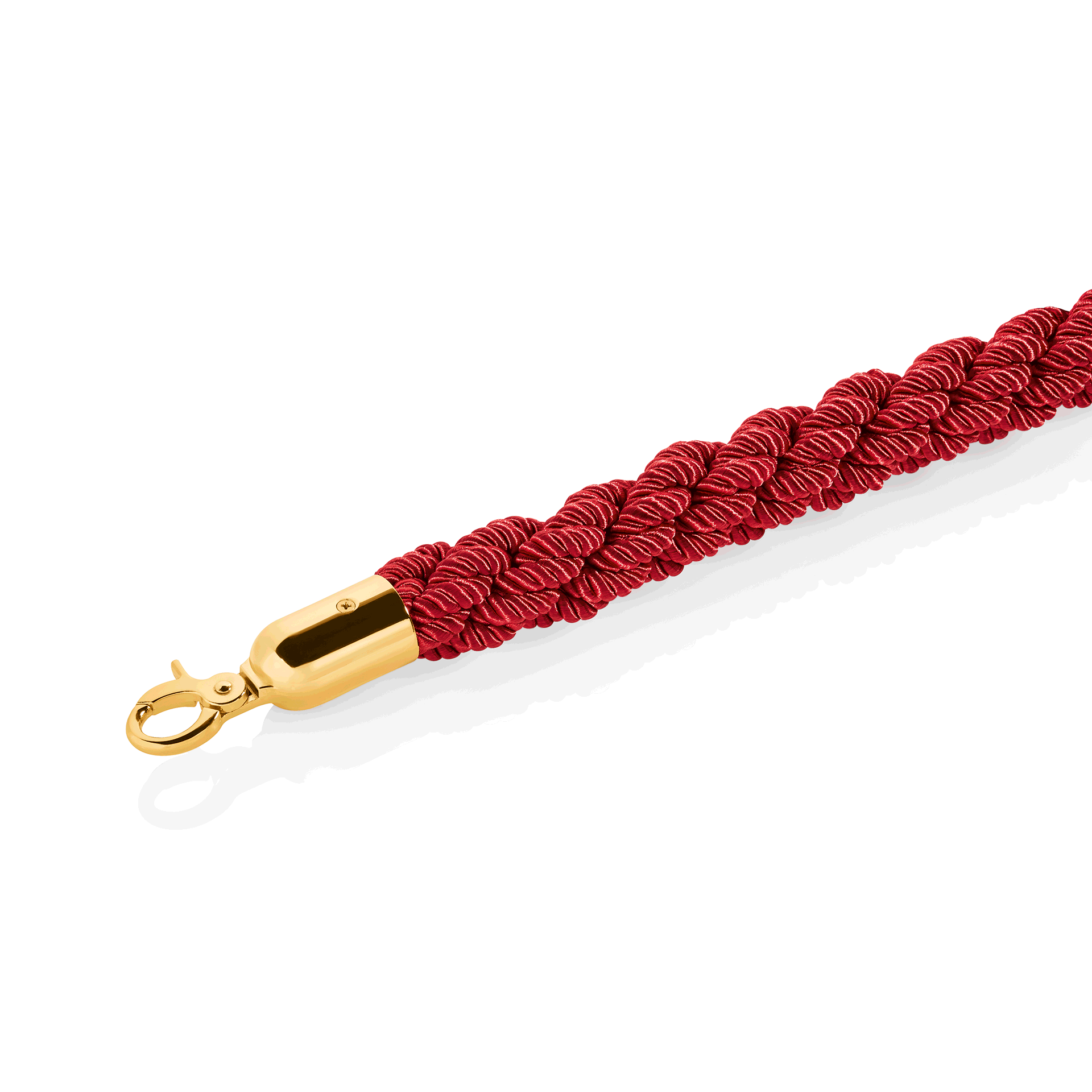Was Barrier Cordon Classic, Red Polyester, Titanium Gold