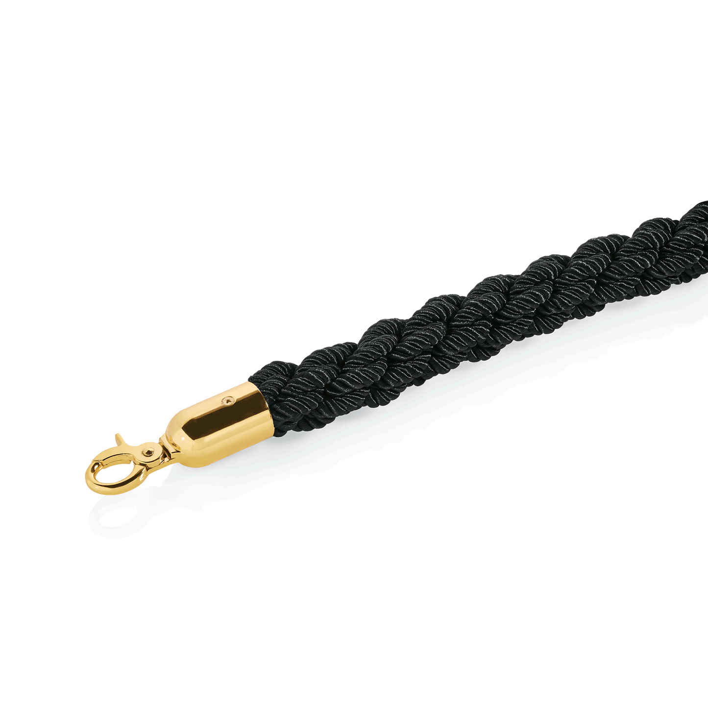 Was Barrier Cordon Classic, Black Polyester, Titanium Gold