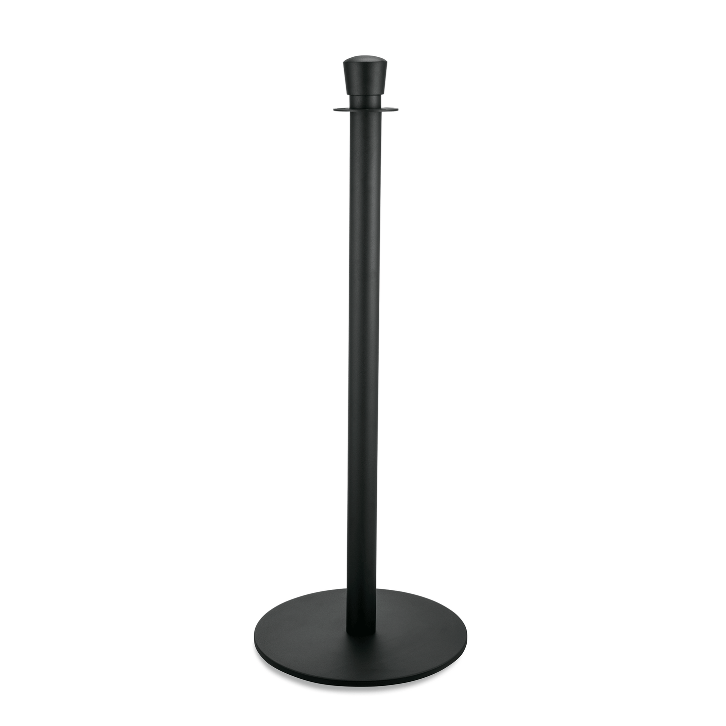 Was Barrier Post Classic, Cylinder Top, Black, Flat Base, Set of 2