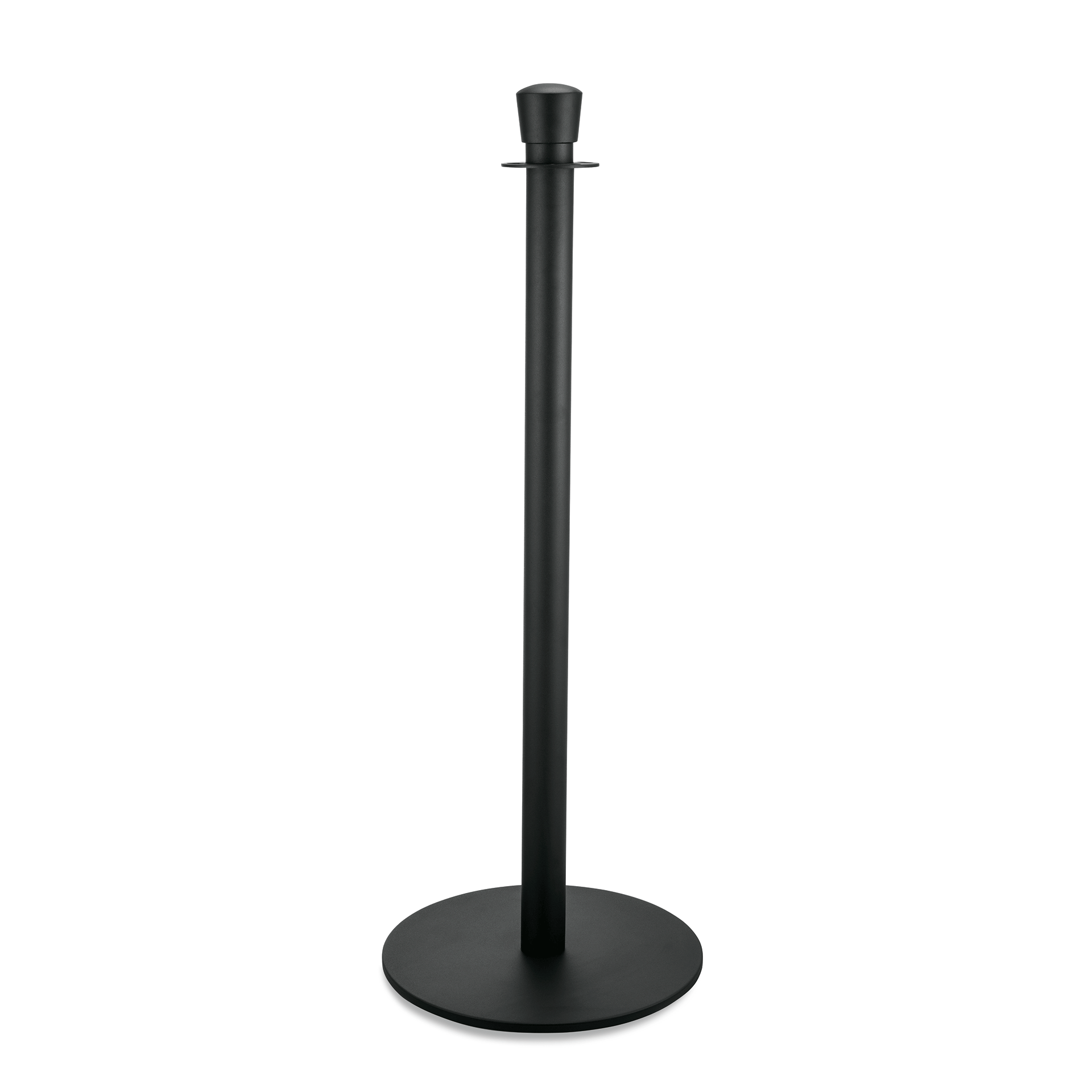 Was Barrier Post Classic, Cylinder Top, Black, Flat Base, Set of 2