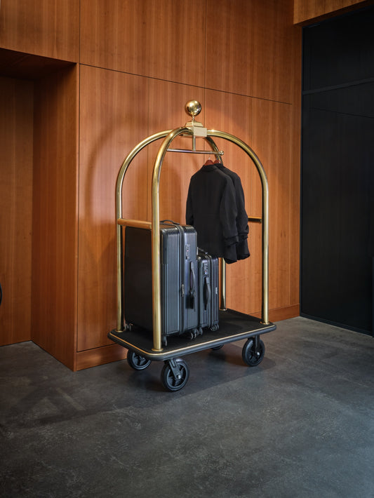Was Luggage Trolley Drift, Titanium Gold, Black Carpet
