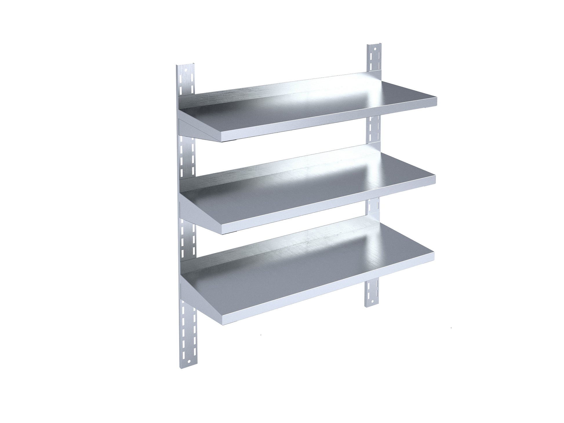 Adjustable wall-mounted shelf   with reinforced brackets