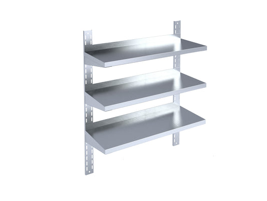 Adjustable wall-mounted shelf   with reinforced brackets
