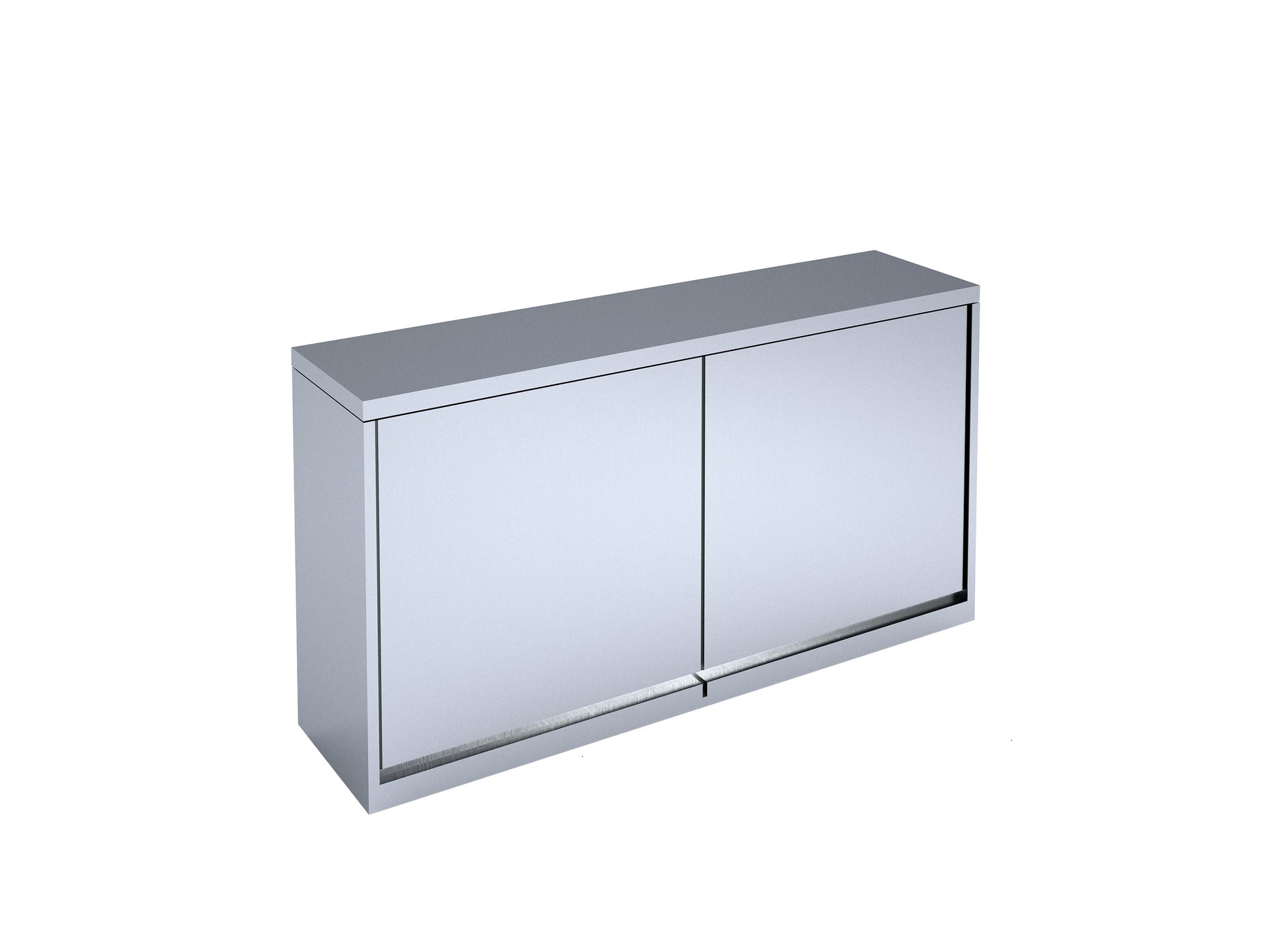Wall-mounted cabinet with hinged doors