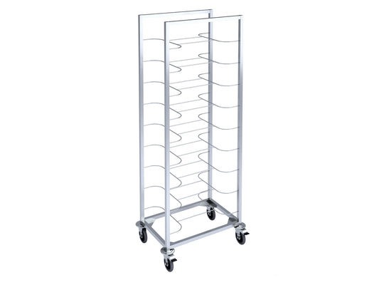 Trolley for plastic trays