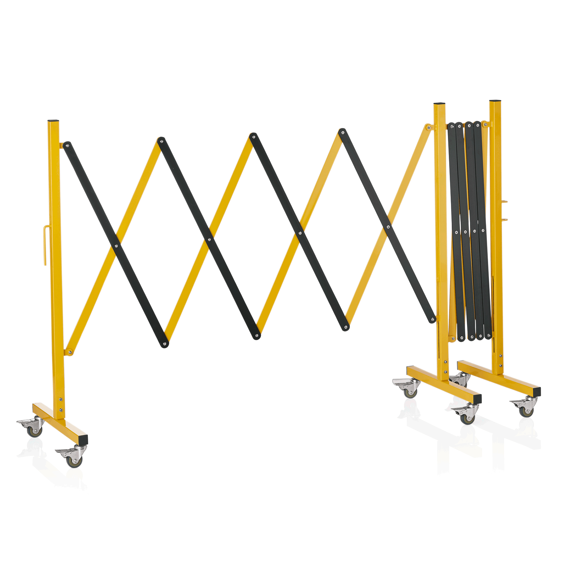 Was Expanding Barrier on Castors, 4000×1000 mm, Yellow/Black