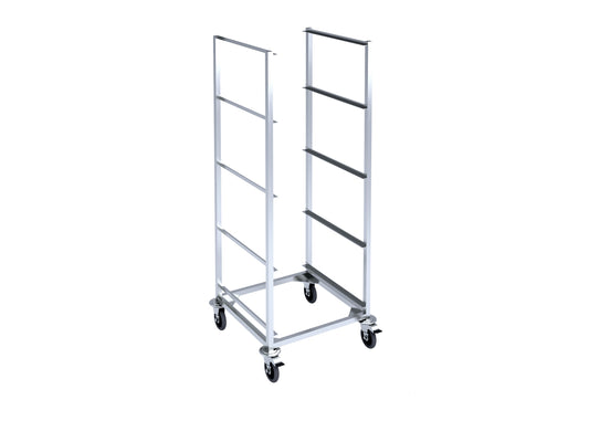 Trolley for dishwashing machine cassettes