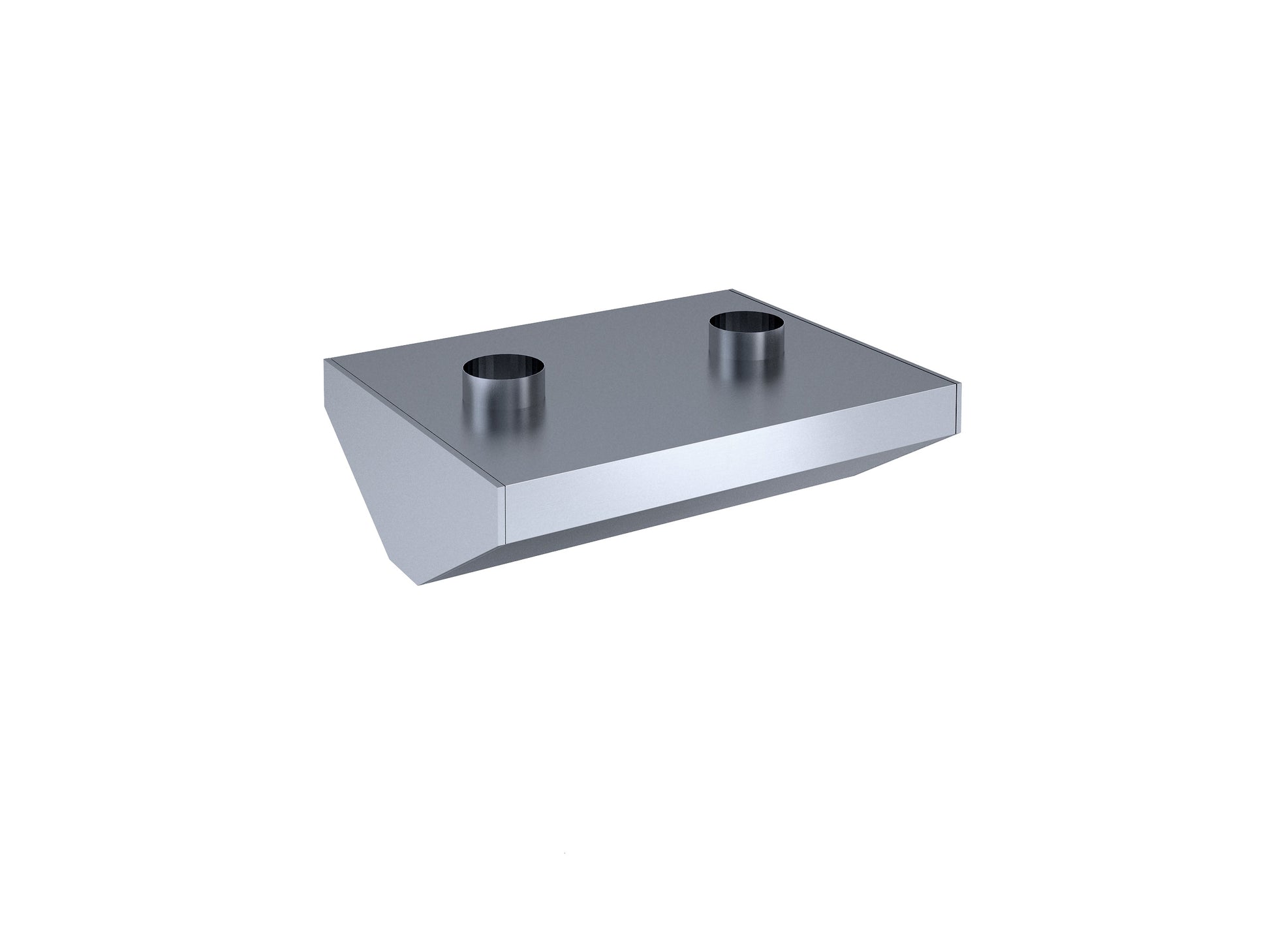 Island V-shaped exhaust hood