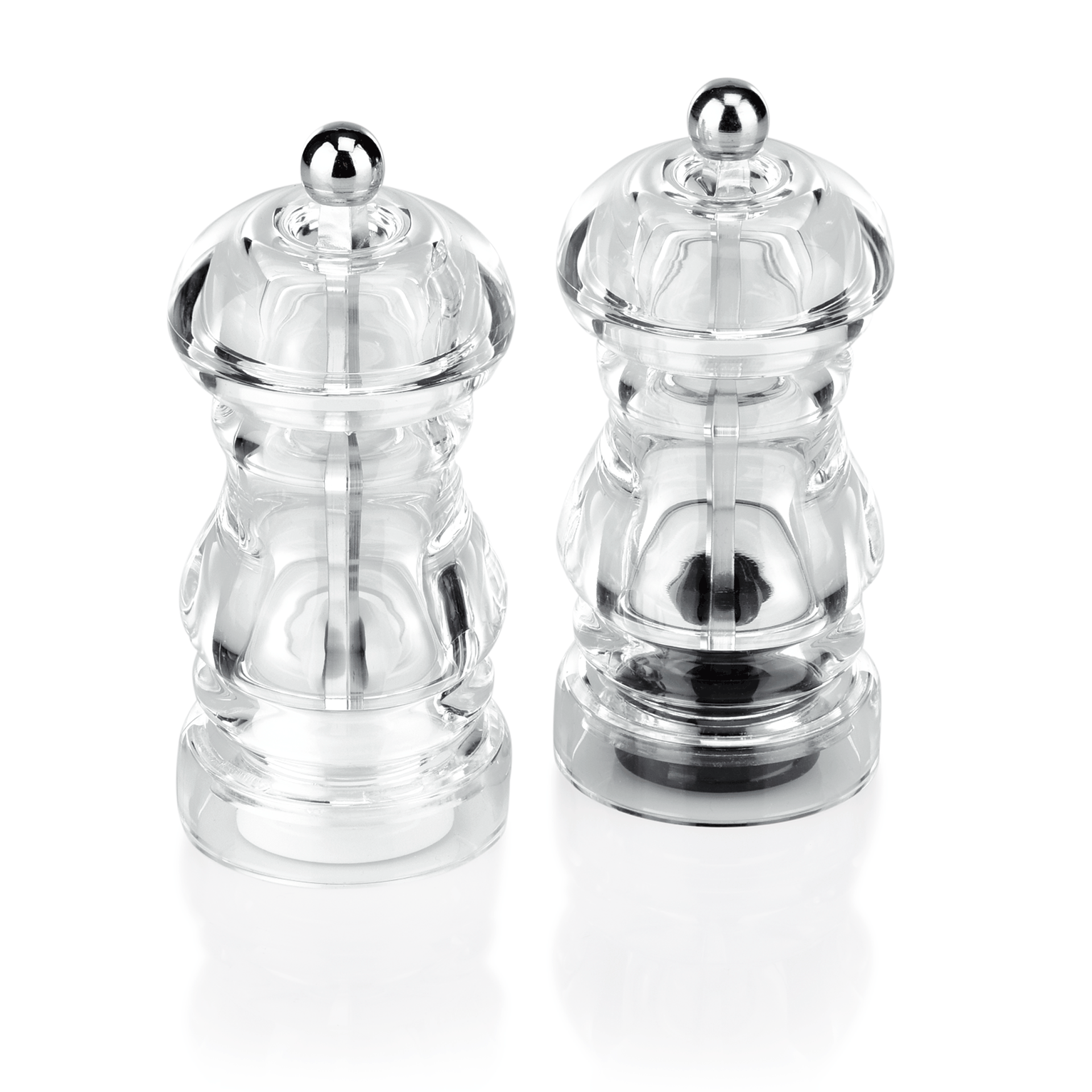 Was Salt & Pepper Mill Set, Acrylic, Ø55 mm