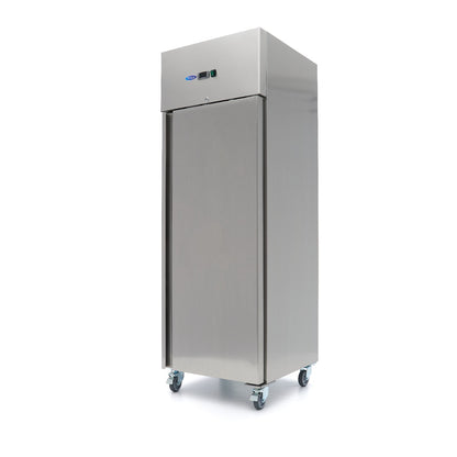 Maxima Fridge 400 L, on Wheels, Stainless Steel, product photo