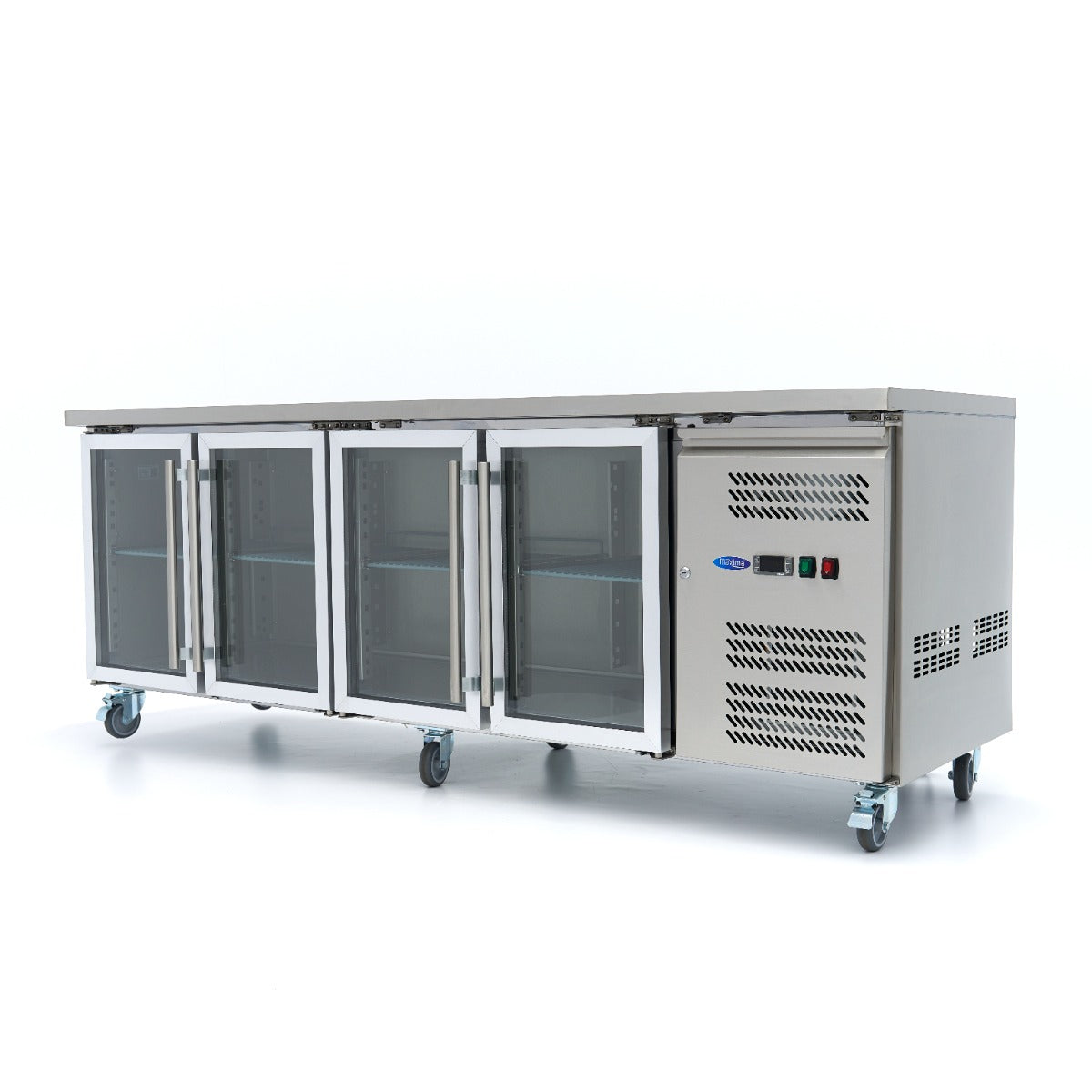 Maxima Counter Fridge, 223 cm, 4 Glass Doors, product photo