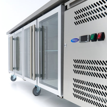 Maxima Counter Fridge, 223 cm, 4 Glass Doors, additional view