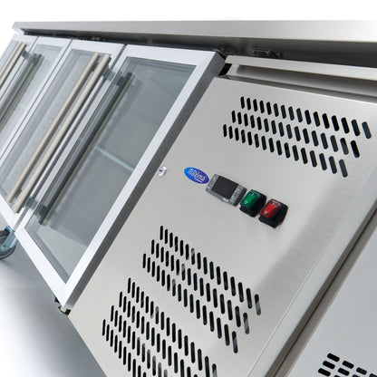 Maxima Counter Fridge, 223 cm, 4 Glass Doors, additional view