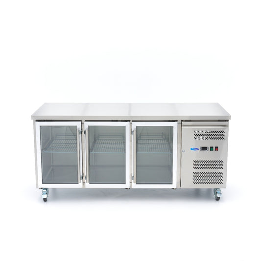Maxima Counter Fridge, 180 cm, 3 Glass Doors, additional view