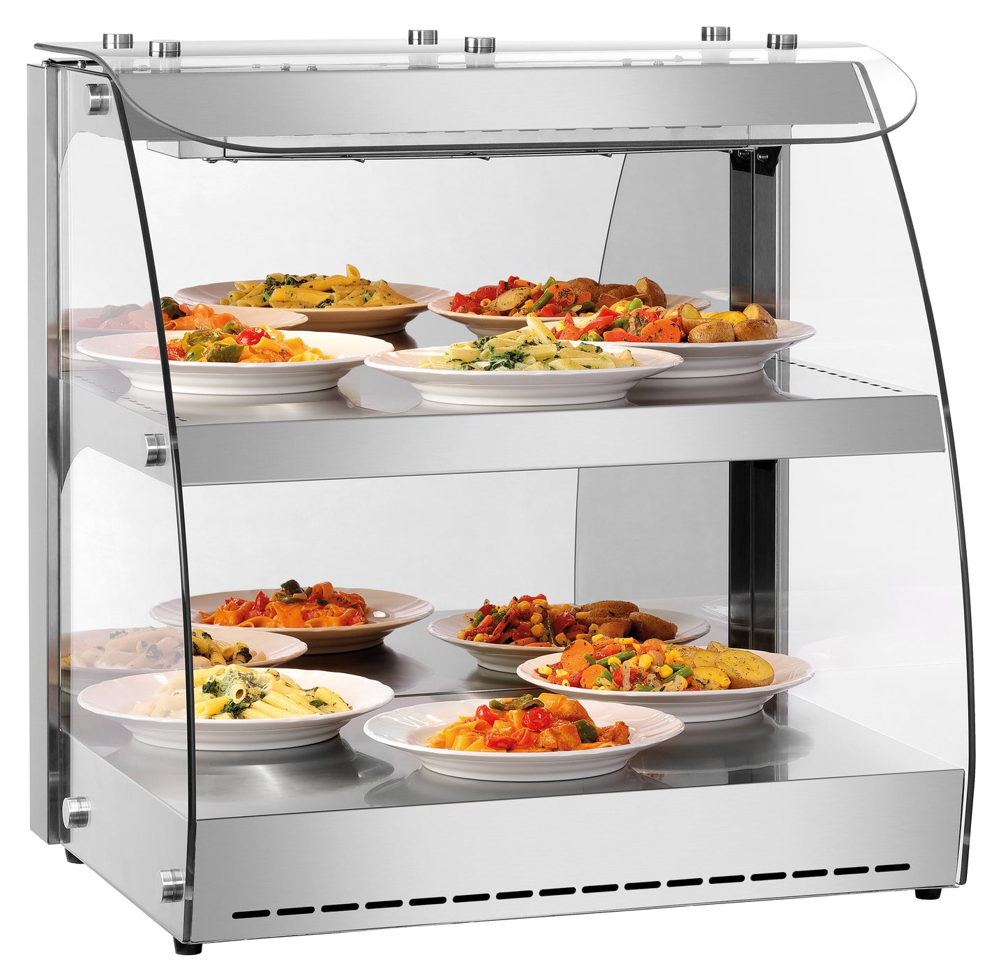 Heated Display Showcase, 2-Shelf, 30-70°C, 0.56 kW