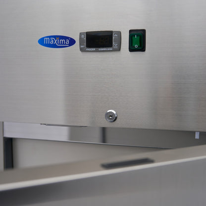 Maxima Upright Freezer, 400 L, 3 Adjustable Shelves, on Wheels, additional view