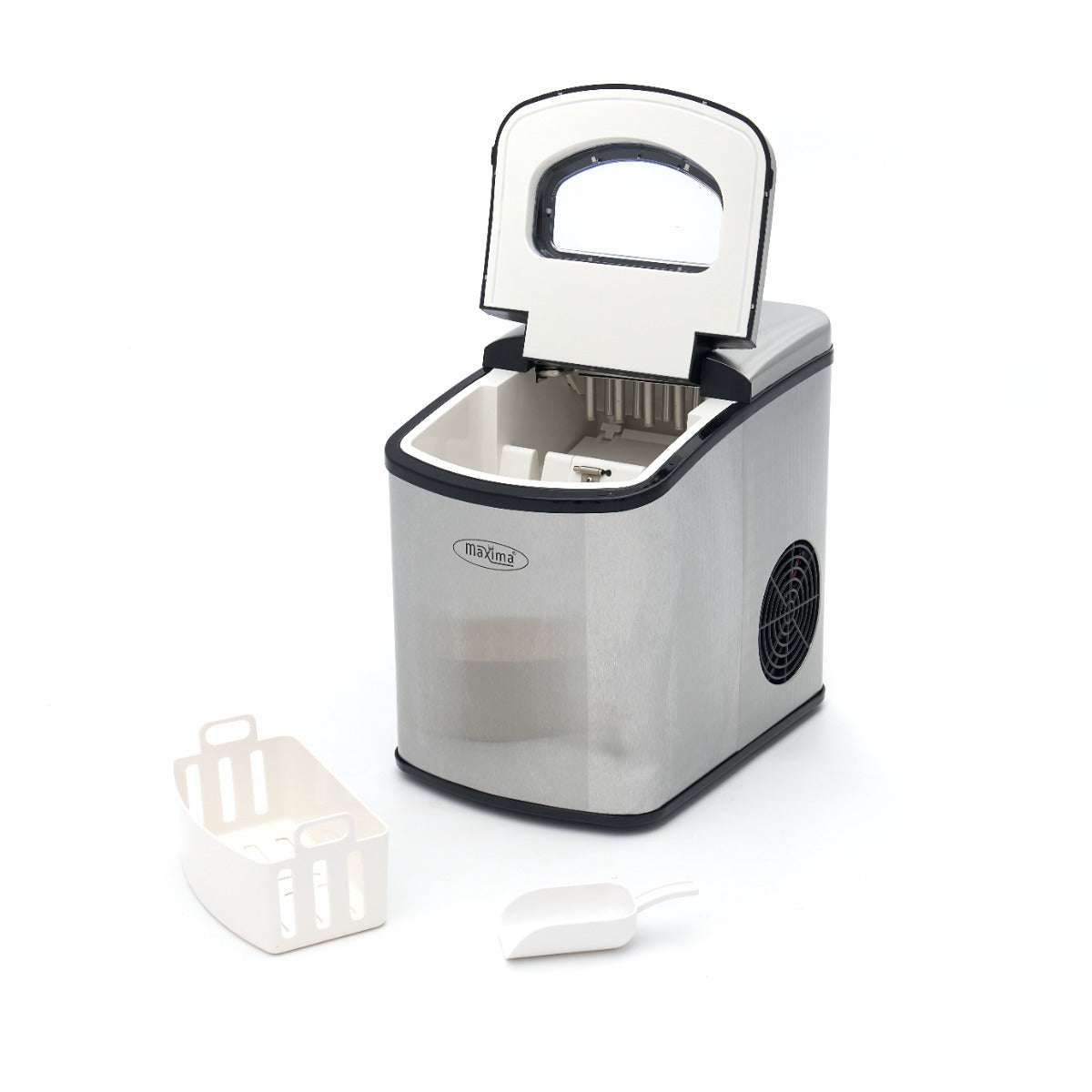Maxima Ice Cube Machine, 10-12 kg/24 h, Silver, additional view