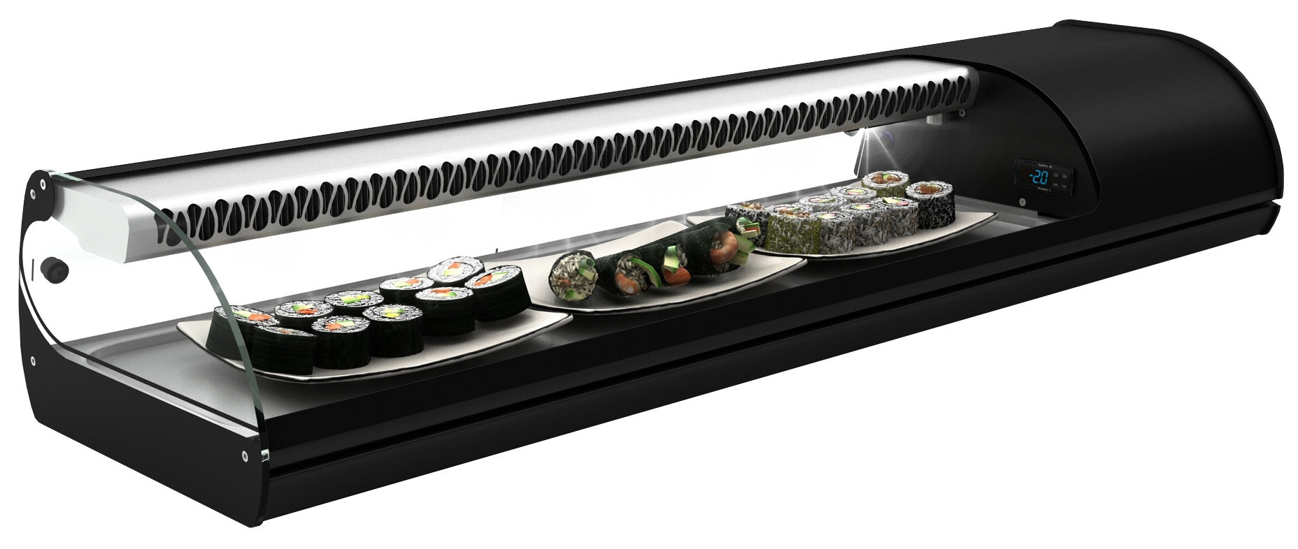 Royal Sushi Countertop Showcase, +2/+6°C, LED