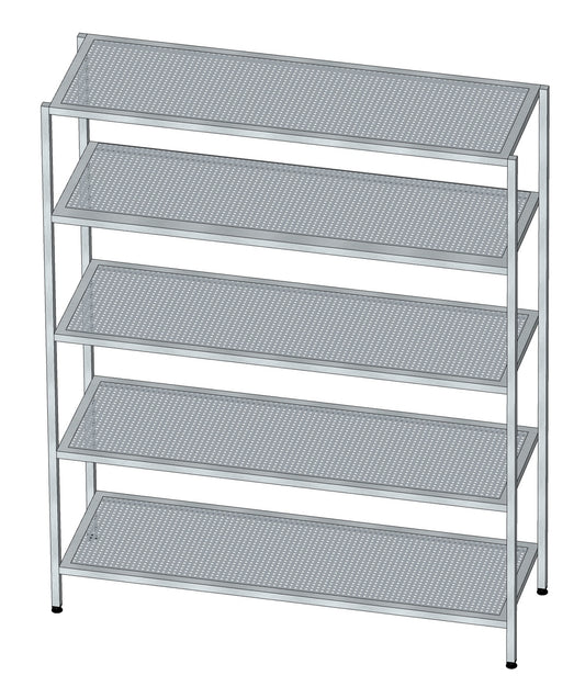 Collapsible Perforated Rack, Stainless Steel, 4 Levels