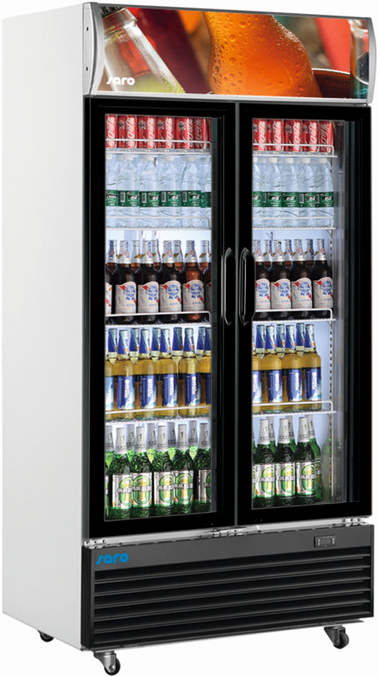 Backbar Bottle Cooler, 773 L, 0/+10°C, 2 Glass Doors
